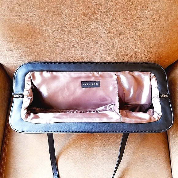 Paradox black velvet evening shoulder bag - Picture 7 of 7